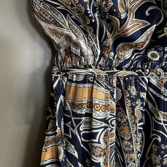 Lulu's Always Right Multi Print Off Shoulder Mini Dress Size XS Ruffle Hem Chic - Picture 12 of 16